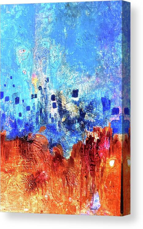 Abstract Canvas Print featuring the painting Untitled by Karen Lillard