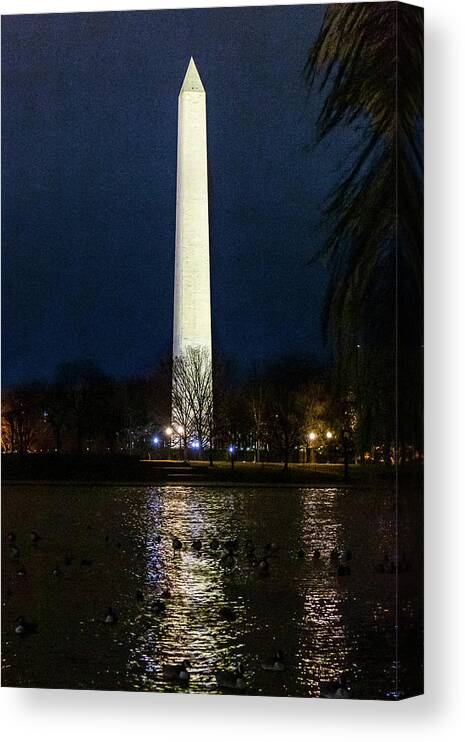 Washington D.c. Canvas Print featuring the digital art Washington Monument by SnapHappy Photos
