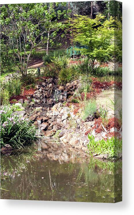 Waterfall Canvas Print featuring the photograph Waterfall, Holberry House, Nannup, Western Australia by Elaine Teague