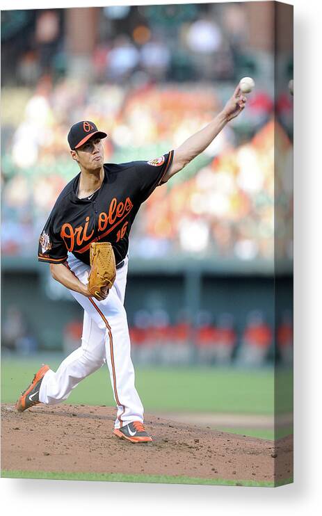 Second Inning Canvas Print featuring the photograph Wei-yin Chen by Greg Fiume