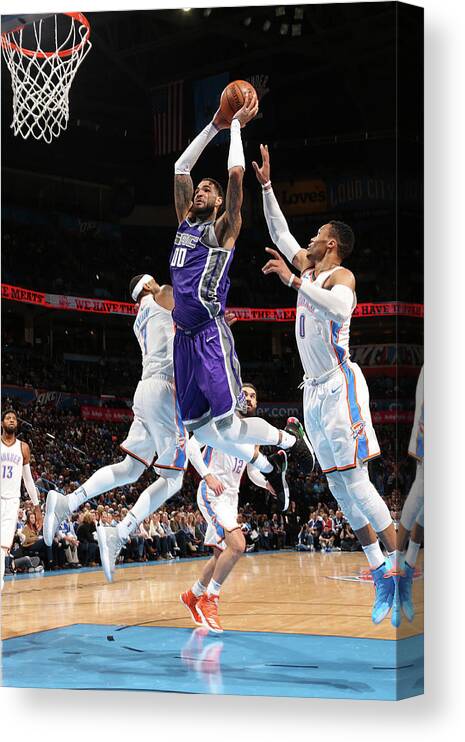 Nba Pro Basketball Canvas Print featuring the photograph Willie Cauley-stein by Layne Murdoch
