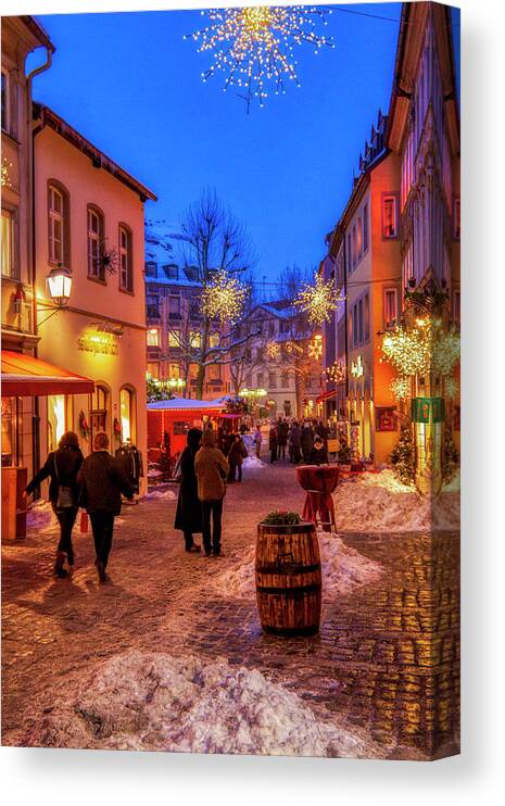 Bamberg Canvas Print featuring the photograph Winter Holidays in Bamberg by Tatiana Travelways
