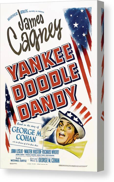 Synopsis Canvas Print featuring the mixed media ''Yankee Doodle Dandy'', -b-1942 - art by Bill Gold by Movie World Posters