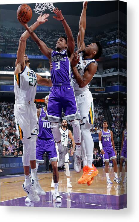Nba Pro Basketball Canvas Print featuring the photograph Yogi Ferrell by Rocky Widner