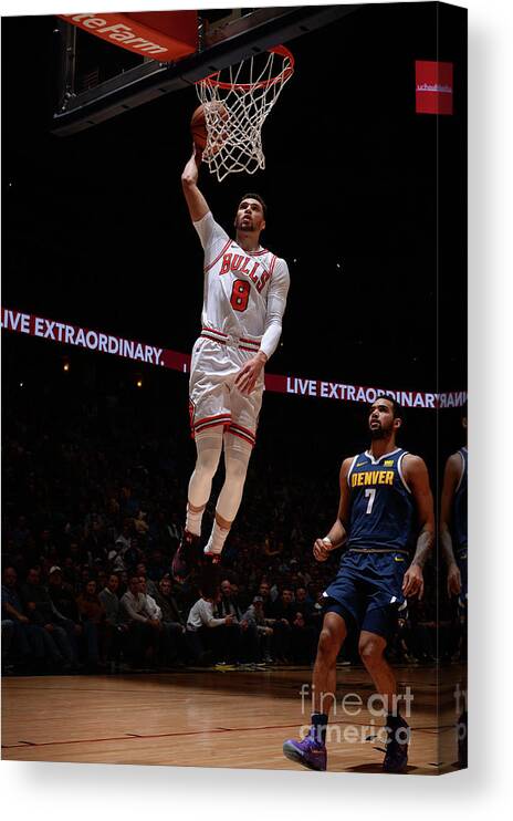 Zach Lavine Canvas Print featuring the photograph Zach Lavine by Bart Young