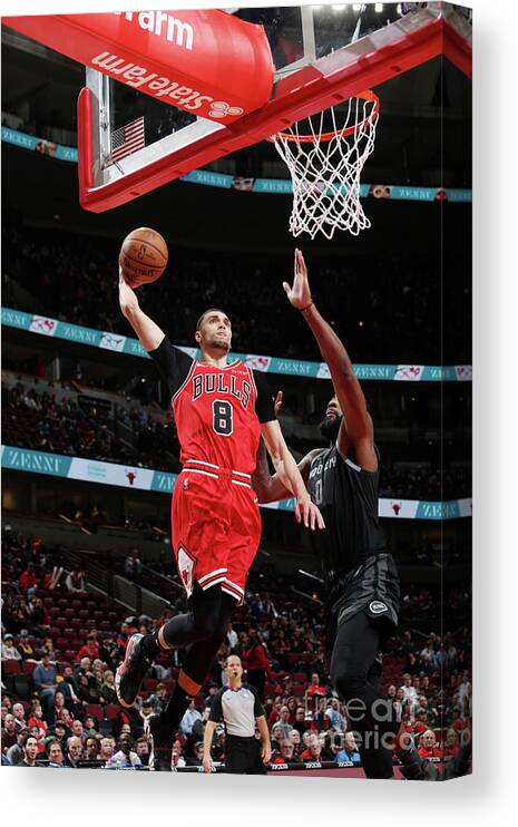 Zach Lavine Canvas Print featuring the photograph Zach Lavine by Gary Dineen