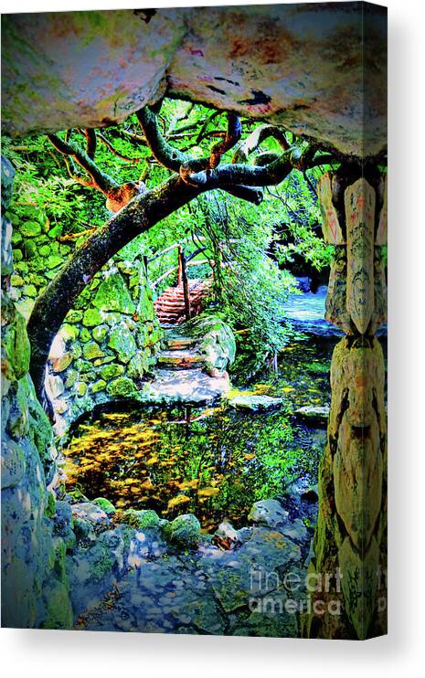 Zilker Botanical Garden Canvas Print featuring the digital art Zilker Botanical Garden by Savannah Gibbs