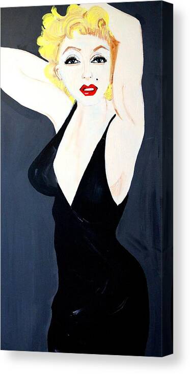 Marilyn Monroe Canvas Print featuring the painting Marilyn  Monroe by Nora Shepley