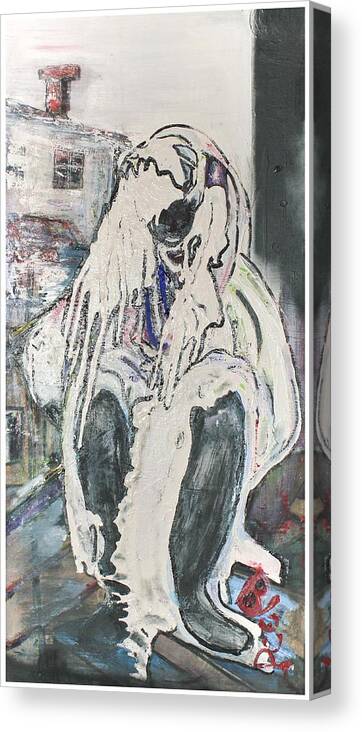 Figurative Canvas Print featuring the painting Aasimah by Peggy Blood