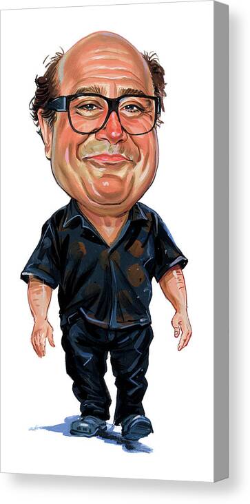 Danny Devito Canvas Print featuring the painting Danny DeVito by Art 