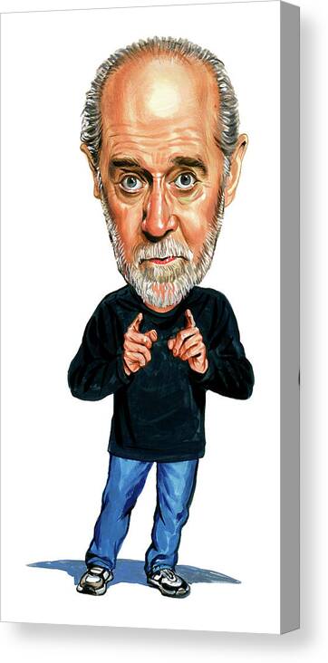 George Carlin Canvas Print featuring the painting George Carlin by Art 