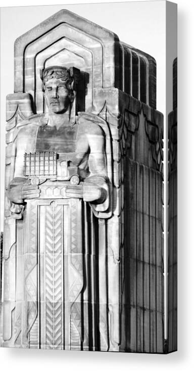 Cleveland Canvas Print featuring the photograph Guardian of Traffic by Wendy Gertz