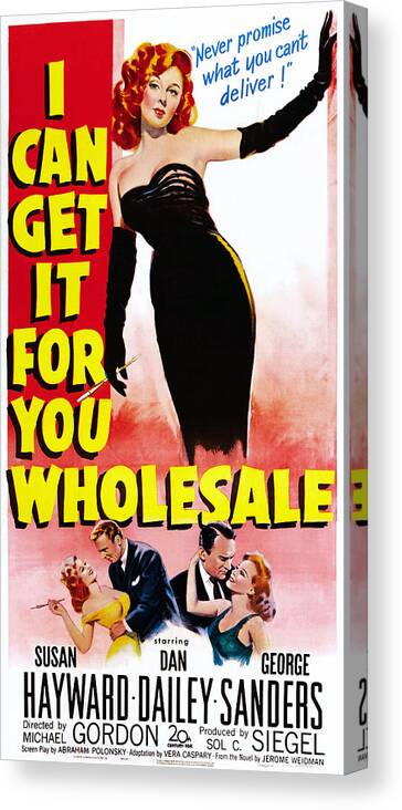 1950s Poster Art Canvas Print featuring the photograph I Can Get It For You Wholesale, Top by Everett