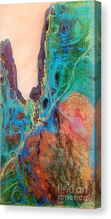Abstract Prints Canvas Print featuring the mixed media In situ by Delona Seserman