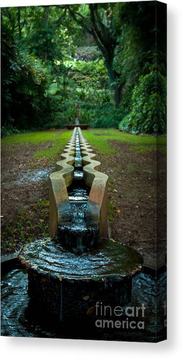 Fountain Canvas Print featuring the photograph Island Fountain by Blake Webster