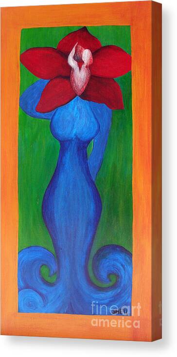 Abstract Canvas Print featuring the painting New Woman by Amanda Sheil