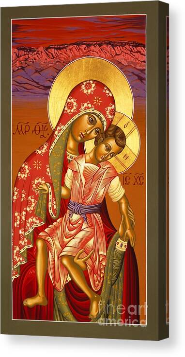 Mother Of God Canvas Print featuring the painting Nuestra Senora de las Sandias 008 by William Hart McNichols