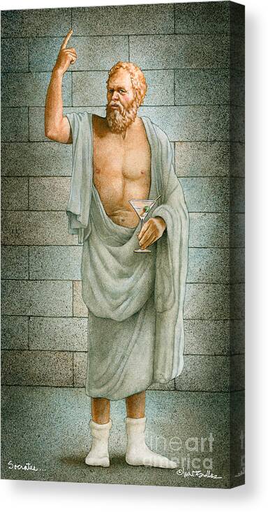 Socrates Canvas Print featuring the painting Socrates... by Will Bullas
