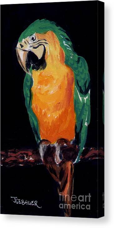 Parrot Canvas Print featuring the painting The Parrot by Joyce Gebauer