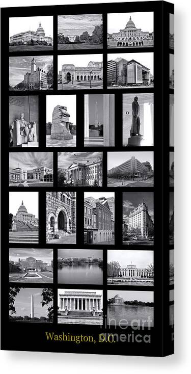 Washington Canvas Print featuring the photograph Washington DC Poster by Olivier Le Queinec