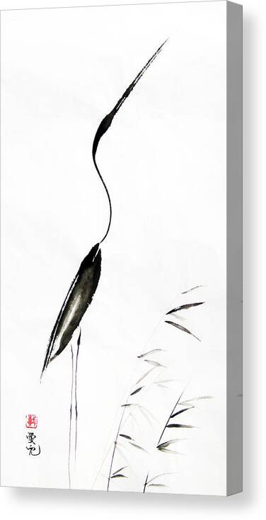 Sumi Canvas Print featuring the painting With My Head Held High by Oiyee At Oystudio