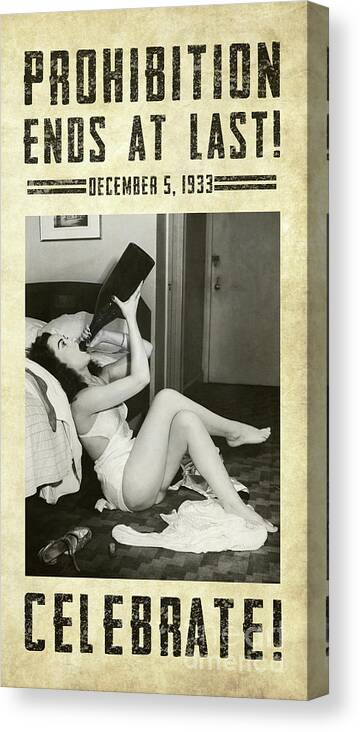 Prohibition Canvas Print featuring the photograph Prohibition Ends At Last #3 by Jon Neidert