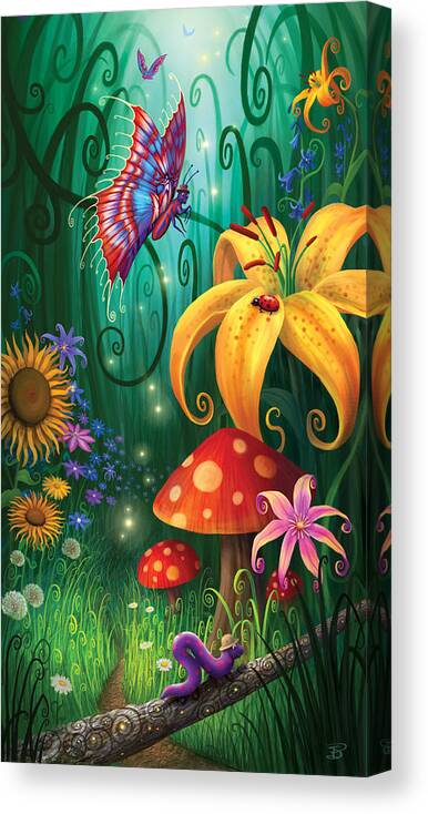 Philip Straub Canvas Print featuring the painting A Secret Place by Philip Straub