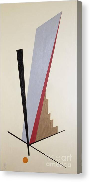 Abstract; After Kazimir Malevich; Constructivist Canvas Print featuring the painting Ascending by Carolyn Hubbard-Ford
