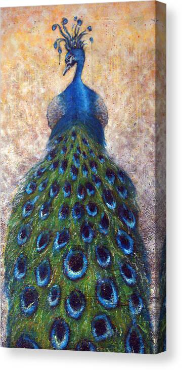 Peacocks Canvas Print featuring the painting At The Gates by Mark M Mellon