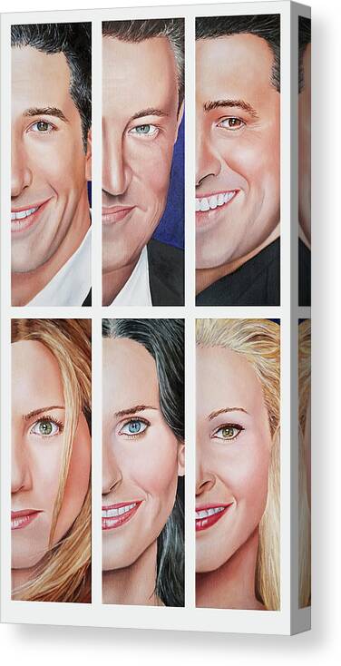 Friends Tv Show Canvas Print featuring the painting Friends Set Two by Vic Ritchey