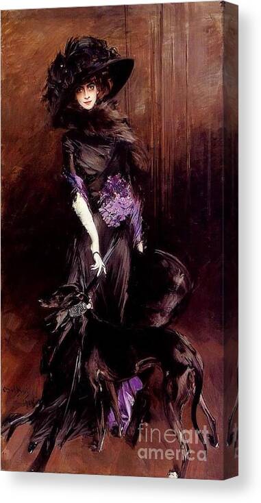 Uspd: Reproduction Canvas Print featuring the painting Luisa Casati by Reproduction