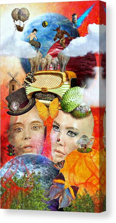 Mind Games Canvas Print featuring the digital art Mind Games by Ally White