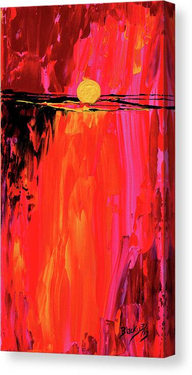 Sunrise Canvas Print featuring the painting New Beginnings by Donna Blackhall