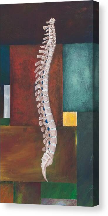 Spine Canvas Print featuring the painting Spinal Column by Sara Young