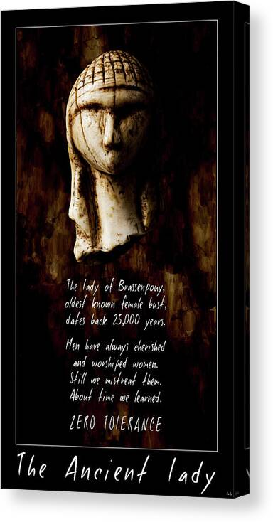 Zero Tolerance Canvas Print featuring the photograph The Ancient Lady complete by Weston Westmoreland