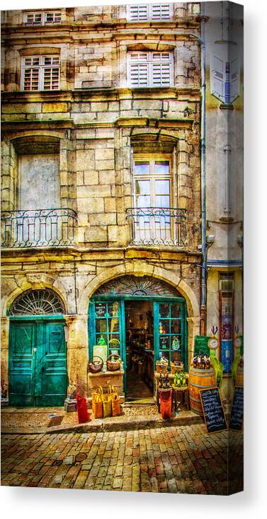 French Canvas Print featuring the photograph Village Wines by Debra and Dave Vanderlaan