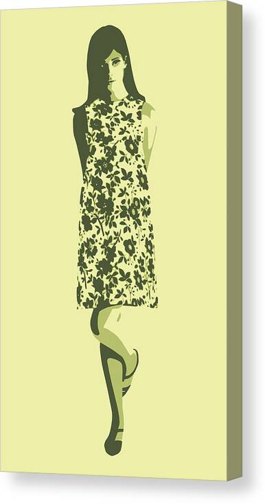 Adult Canvas Print featuring the drawing Stylish Woman by CSA Images