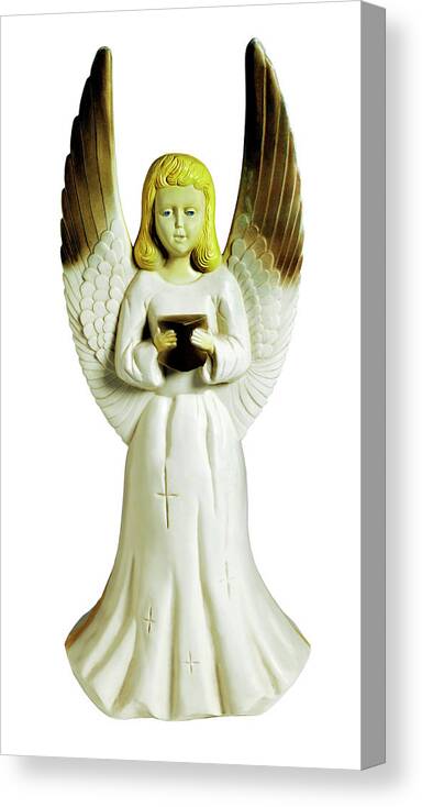 Adult Canvas Print featuring the drawing Angel Figurine #6 by CSA Images