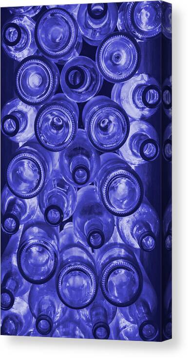 Bottle Canvas Print featuring the photograph Empties in Blue by Robert Wilder Jr