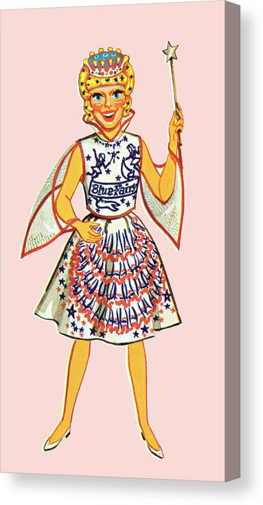 Campy Canvas Print featuring the drawing Fairy princess by CSA Images