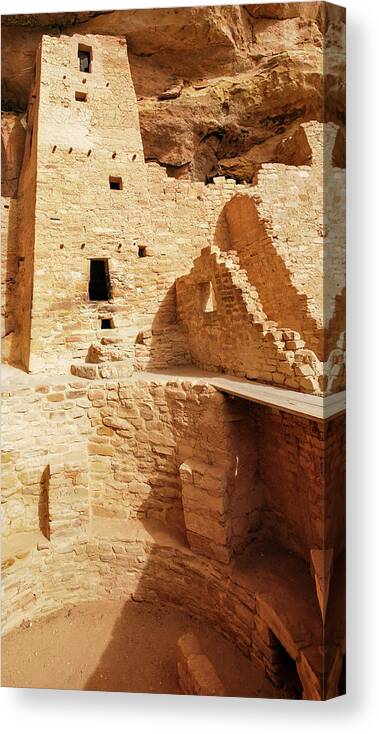 America Canvas Print featuring the photograph Mesa Verde Cliff Dwellings by Gregory Ballos