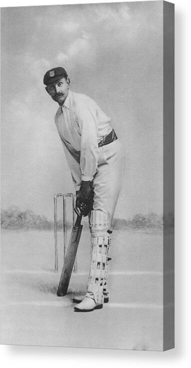 Sport Canvas Print featuring the photograph Ranji by Elliott & Fry