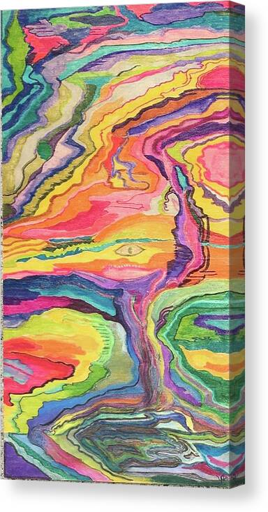 Imaginary Canvas Print featuring the drawing Blow Away by Suzanne Udell Levinger