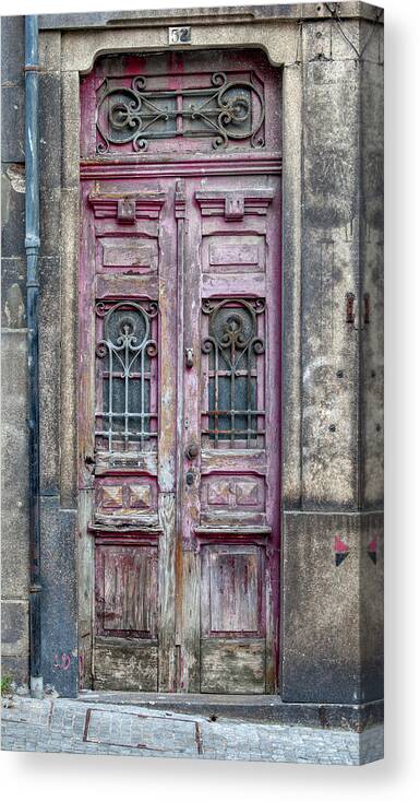 Door Canvas Print featuring the photograph Door 52 of Porto by David Letts