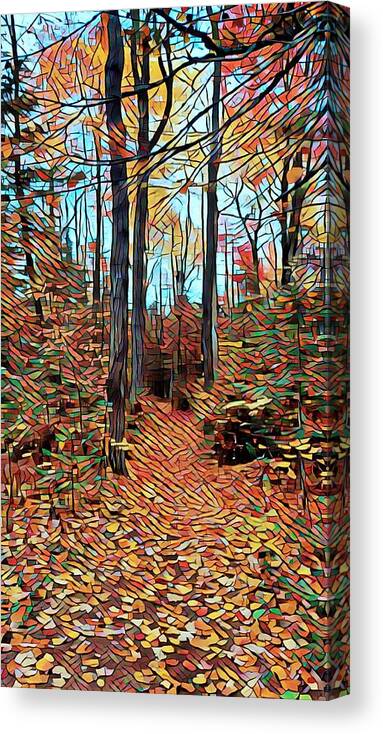 Fall Canvas Print featuring the mixed media Fall Autumn Design 256 by Lucie Dumas