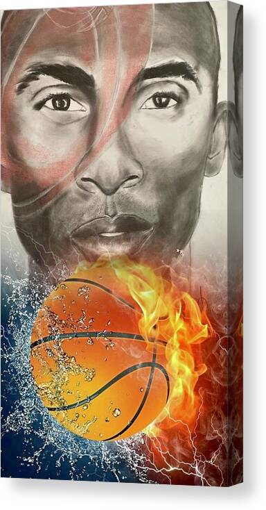  Canvas Print featuring the mixed media Fire by Angie ONeal