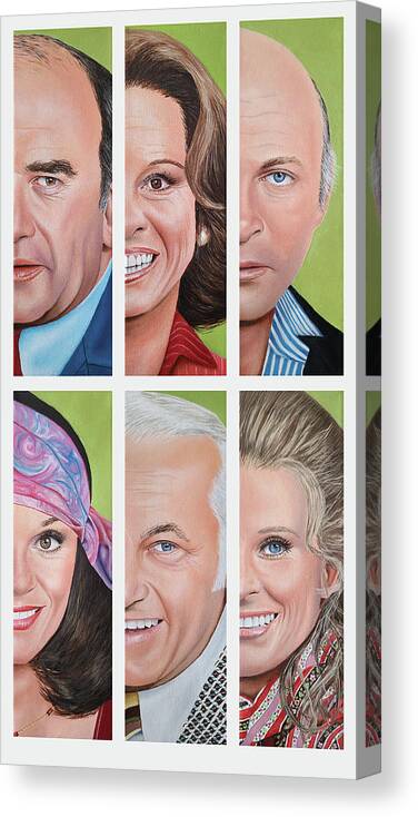 Mary Tyler Moore Show Canvas Print featuring the painting Mary Tyler Moore Show - Set Two by Vic Ritchey