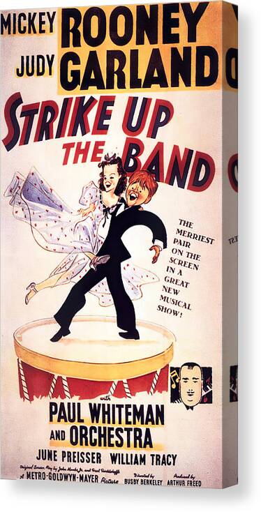Strike Canvas Print featuring the mixed media ''Strike Up the Band'', 1940 - art by Al Hirschfeld by Movie World Posters