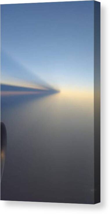 All Canvas Print featuring the digital art Sun Rays from a Plane 1 KN43 by Art Inspirity