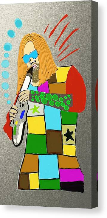 Color Canvas Print featuring the digital art The Pied Piper Pimp by ToNY CaMM